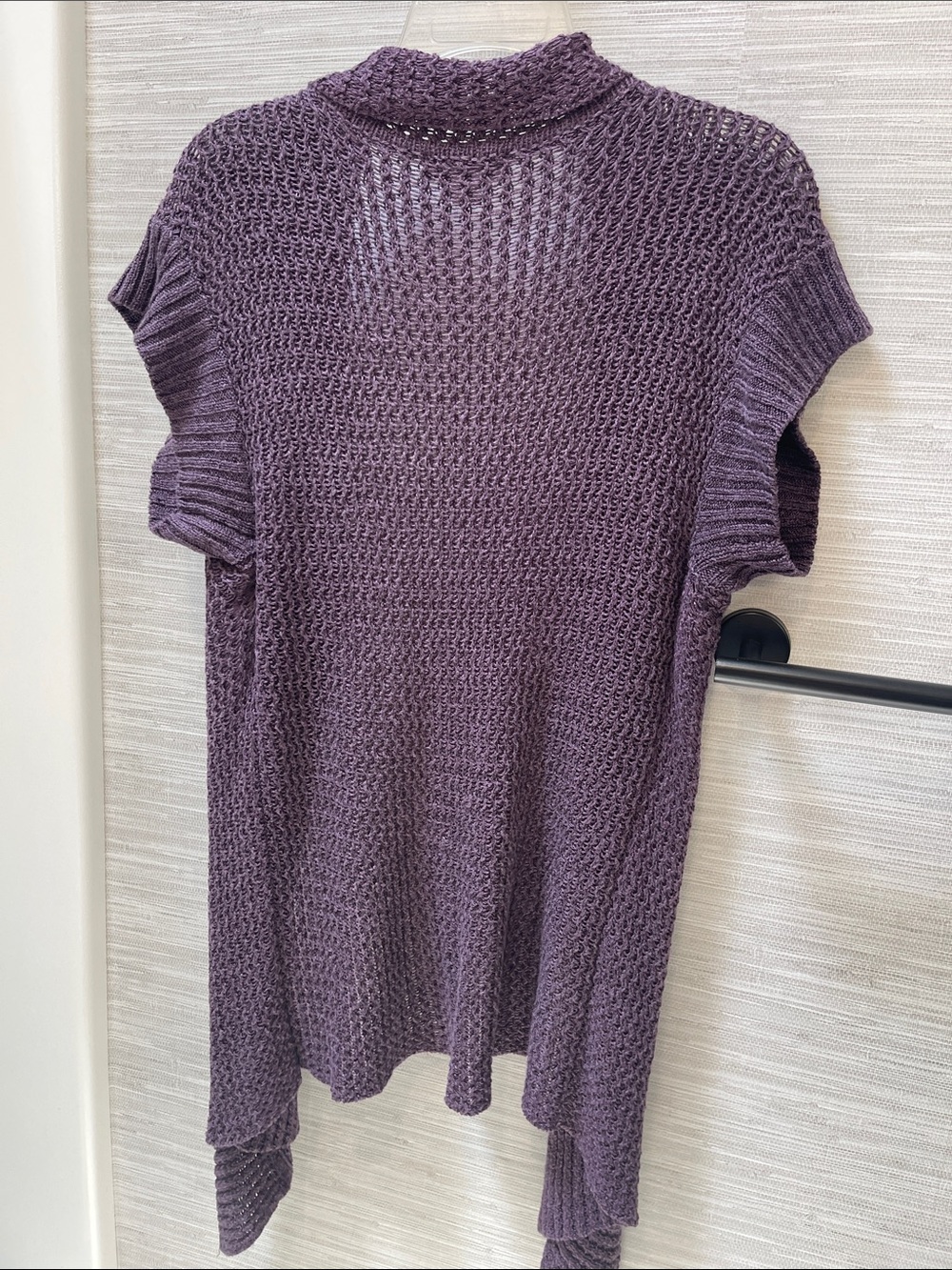 Coldwater Creek Plum Open-Front Knit Cardigan - Picture 5 of 7